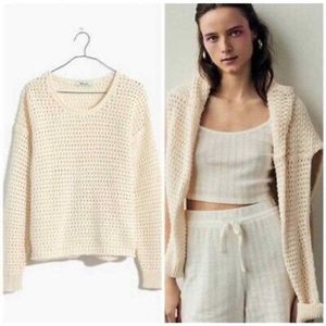 Madewell Cream Open-Knit Sweater